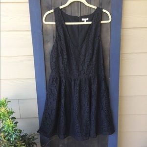 Black Joie black lace dress size L.